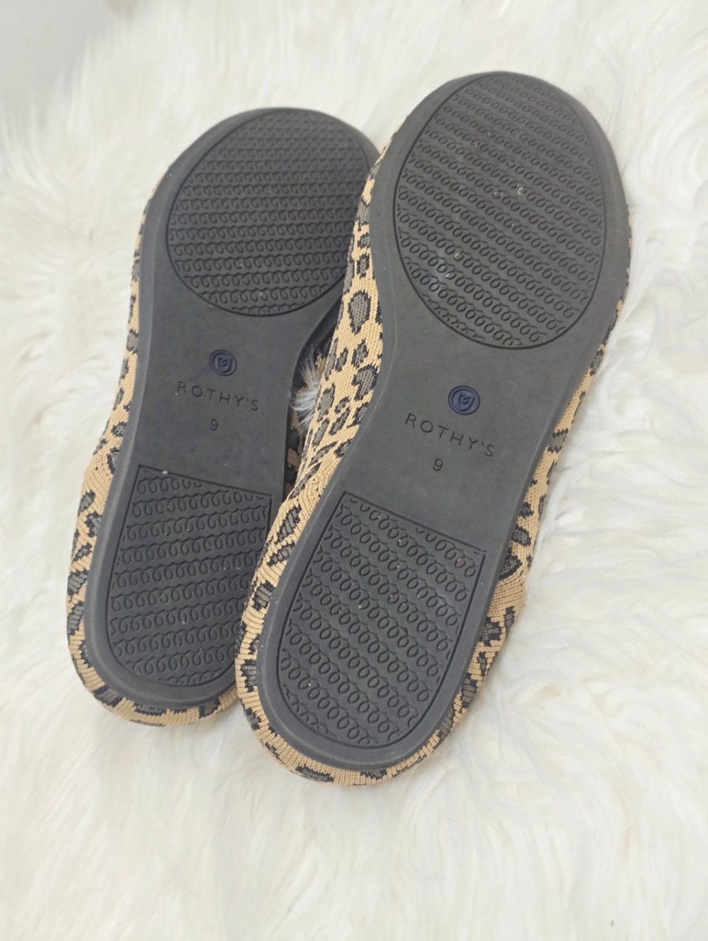 Rothy's The Loafer Women's Leopard Print Knit Slip On Shoes Flats Size 9 - Picture 7 of 7